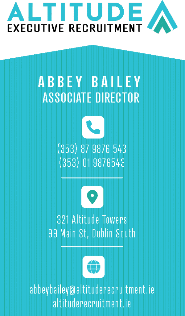 Altitude Business Card from the front