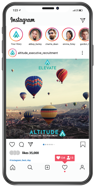 Altitude InstagramElevate Phone Demo