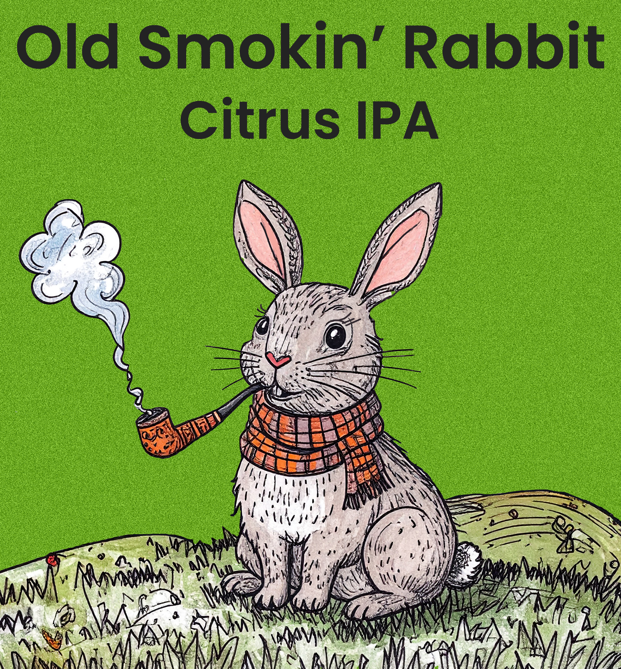Old Smokin Rabbit Citrus IPA label