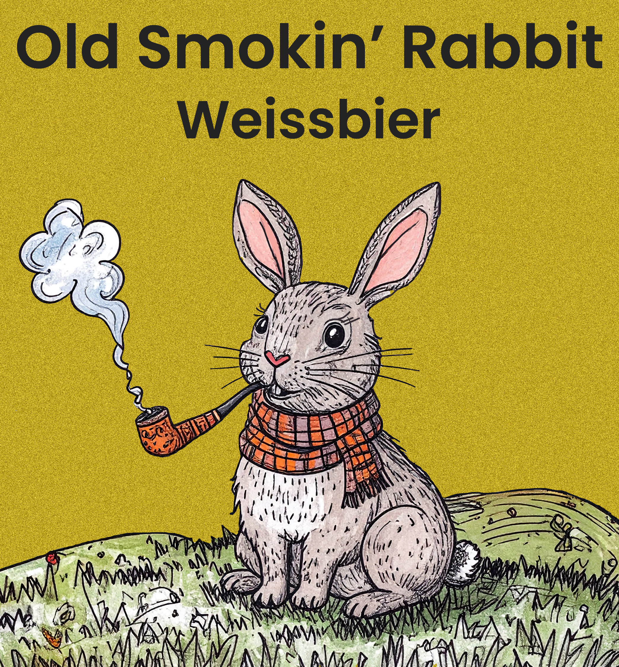 Old Smokin Rabbit Weisssbier label