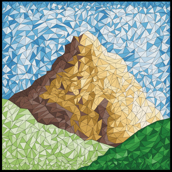 low poly scenic view